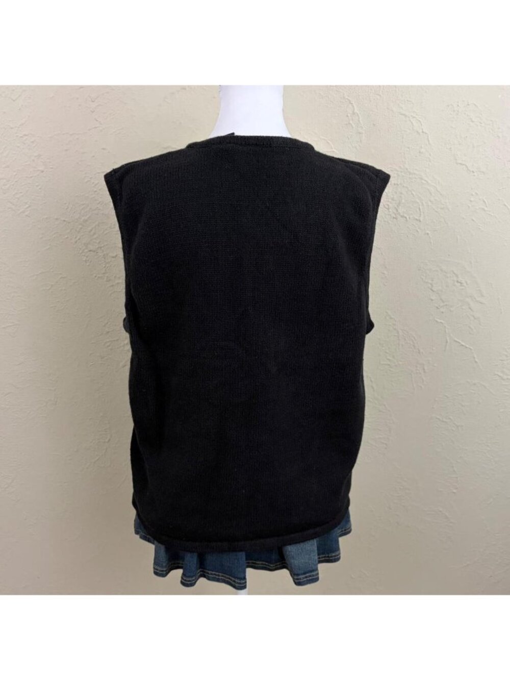 90s fall festive beaded cottagecore sweater vest - Picture 4 of 8